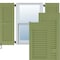Ekena Millwork 18W x 77H Americraft Two Equal Louver Exterior Real Wood Shutters, Moss Green, PR RW101LV18X77MGH - alternate 1